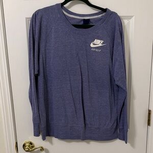 Nike Women's Heathered Purple Crew Neck Top XL
